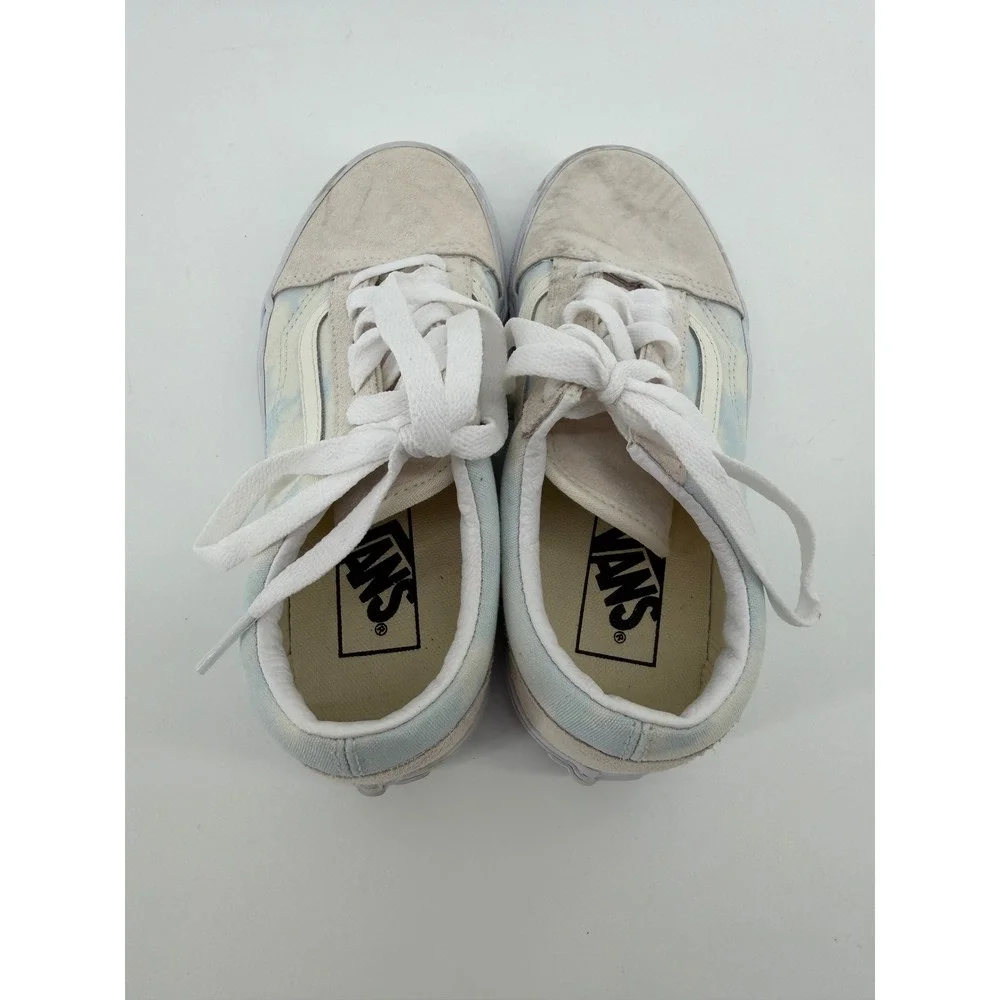 Vans Old Skool Bleach Wash Ballad Blue Suede Skate Shoes Mens 3.5 W 5